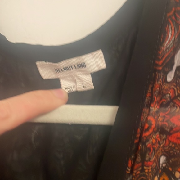 helmut lang semi sheer blouse - Picture 3 of 5